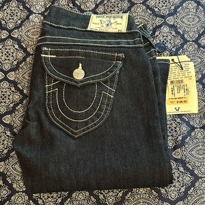 True Religion Women's Dark Blue Denim Jeans